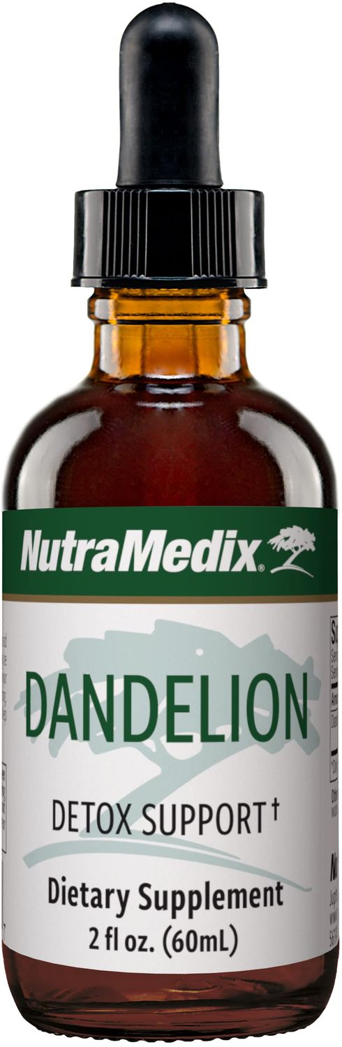 Nutramedix Dandelion Detox Support - Tincture for Liver Health Gut Health Antioxidant Support - Dandelion Leaf Liver Support Supplement for Daily Use 60ml