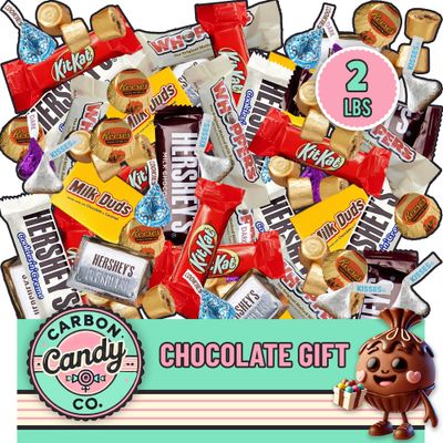 Chocolate Candy Variety Pack - 2 lb Assorted Bulk Individually Wrapped Candy Bars - Holiday, Party Bag - Dark Milk - Mini Chocolates