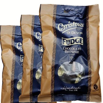 Bristows Chocolate Brownie Fudge Candy Bar Delicious Smooth Creamy Taste Individually Wrapped for Freshness Flavor Handmade in the UK 5.29 Oz150g Pack of 3