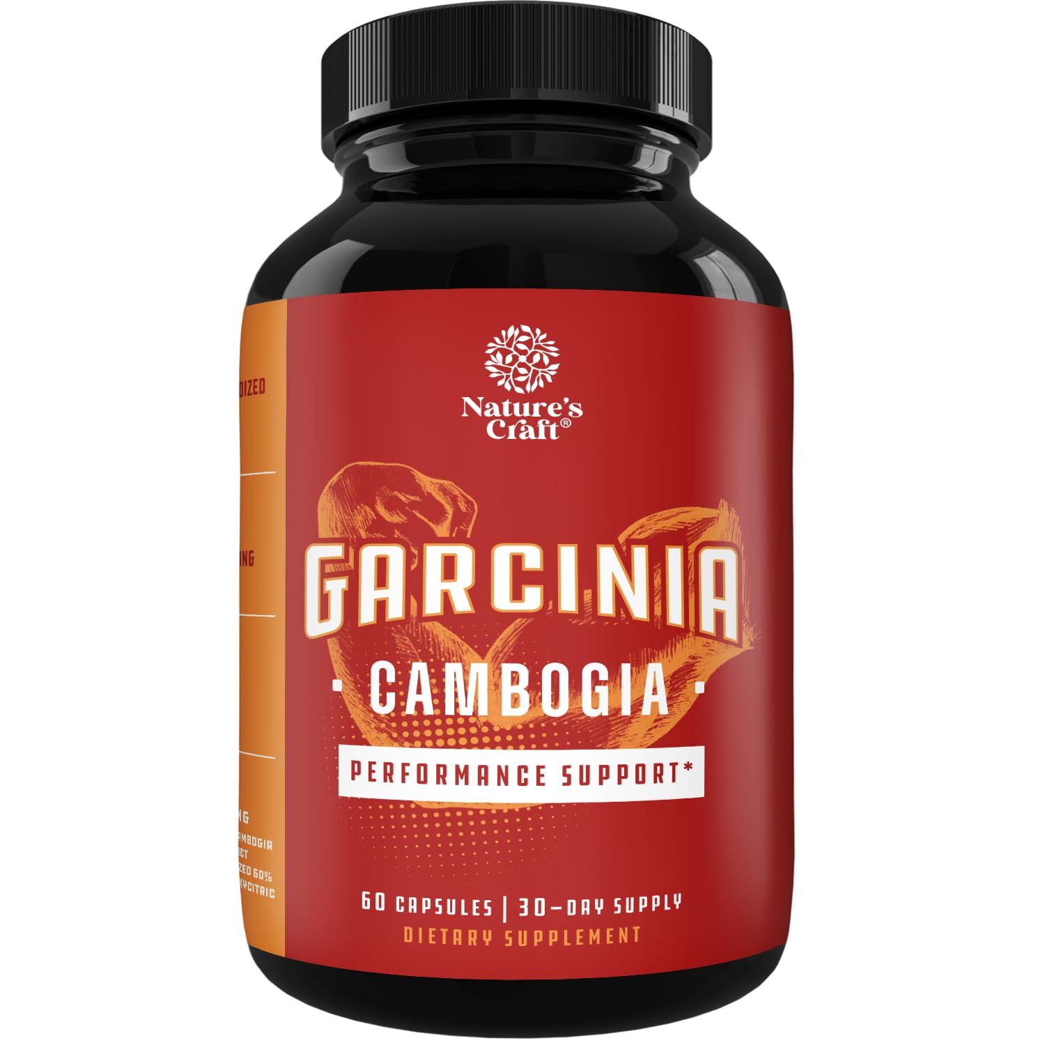 60 HCA Pure Garcinia Cambogia Extract - Blocks Carb Absorption - Suppresses Appetite - Burns Fat - Natural Weight Loss Supplement for Men Women 60 Capsules - 30 Servings