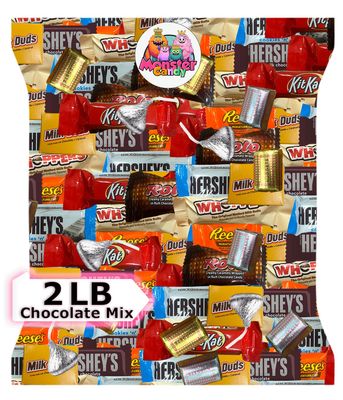 Chocolate Party Favor Candy Mix - 2 lb Pinata Stuffers Candy Bulk - Goodie Bag Stuffers for Kids Party Favors - Chocolate Candy Variety Pack Bulk - Bulk Candy Individually Wrapped Candies