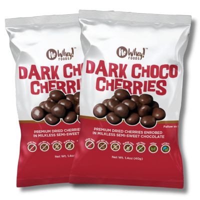 Chocolate Cherries 2 Pack Allergy Friendly And Vegan Valentines Day Chocolate Dairy Free, Nut Free, Soy Free, Gluten Free by No Whey Foods