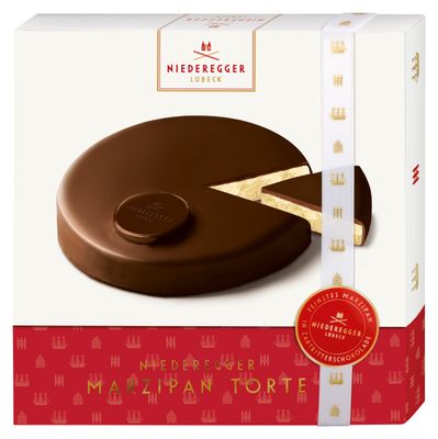 Niederegger Marzipan Cake Covered with Dark Chocolate - 185g 6.5oz. Popular Marzipan Cake Gourmet, Luxurious, Artisanal Kosher.