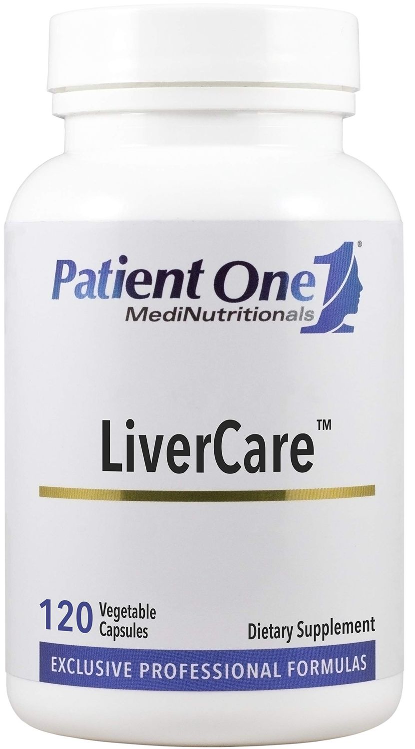 Patient One LiverCare Supplement to Support Liver Health with Milk Thistle, Glutathione, Turmeric, Artichoke and More 120 Capsules