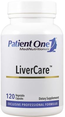 Patient One LiverCare Supplement to Support Liver Health with Milk Thistle, Glutathione, Turmeric, Artichoke and More 120 Capsules