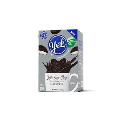 Candy Shop Cocoa YORK Peppermint Pattie Cocoa Mix Hot Chocolate Make Hot or Iced Cocoa Made With Real Milk Gluten Free 1.25 oz packet 8 count