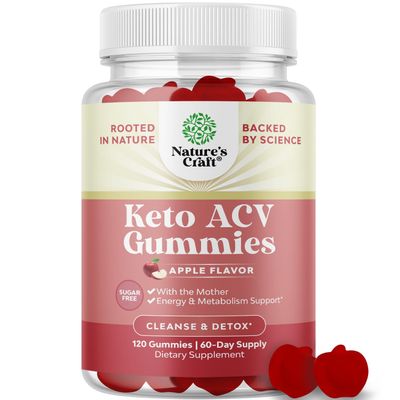 Extra Strength Keto ACV Gummies - Vegan Keto Apple Cider Vinegar Gummies Sugar Free and Delicious for Slimming Cleanse and Detox Goals - Non GMO Apple Cider Vinegar with The Mother 2 Months
