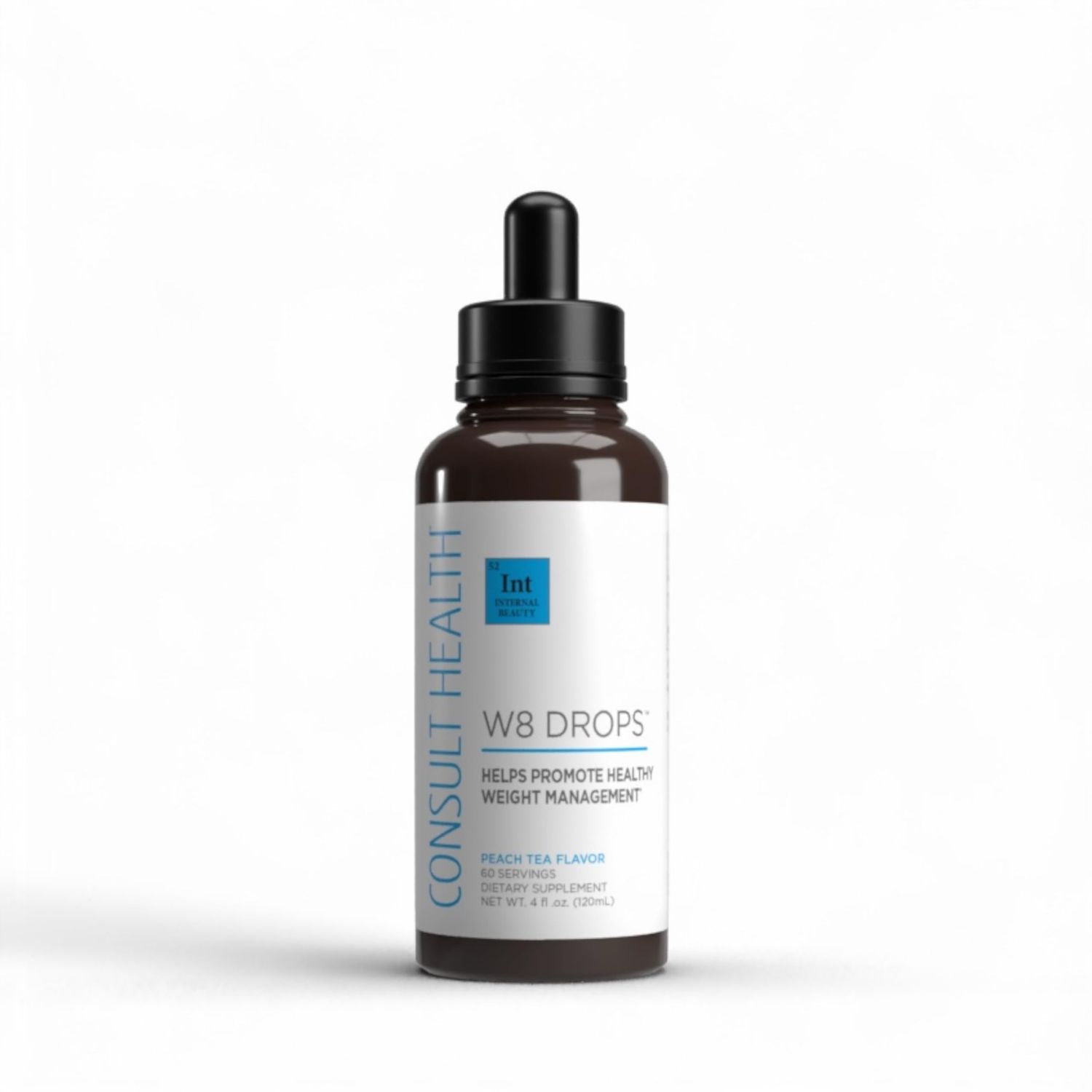 Consult Health W8 Drops -Doctor Formulated Liquid Weight Loss Supplement with DygloFit- Supports Appetite Control, Metabolism Hormone Balance - Natural Antioxidant Protection-2 Droppers Twice Daily
