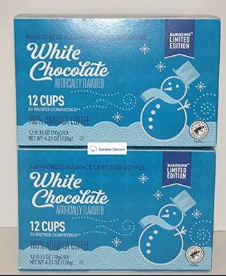 Barissimo Limit Edition 12 Cups White Chocolate Coffee, 4.23oz 120g Two Boxes