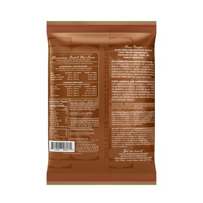 Dutched Premium Hot Cocoa by Hollander Chocolate Nostalgic Rich Creamy Flavor Bulk Bag 2.5 lbs