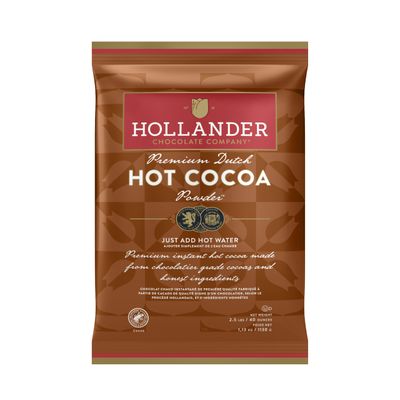 Dutched Premium Hot Cocoa by Hollander Chocolate Nostalgic Rich Creamy Flavor Bulk Bag 2.5 lbs