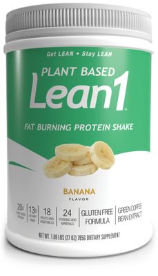 LEAN1 Nutrition53 Meal Replacement Powder for Weight Loss, Fat Burner, Appetite Control, Plant Based Banana 27 Ounce
