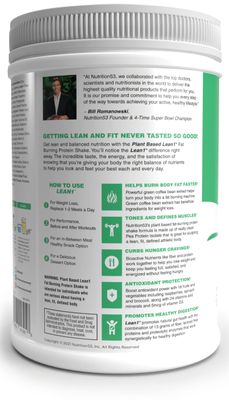 LEAN1 Nutrition53 Meal Replacement Powder for Weight Loss, Fat Burner, Appetite Control, Plant Based Banana 27 Ounce