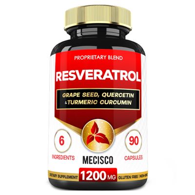 Trans Resveratrol Supplement with Grape Seed, Milk Thistle, and More - Resveratrol Organic - 6 Herbal Supports for Immune System, Heart Health, Body Management Joint Health - 90 Capsules
