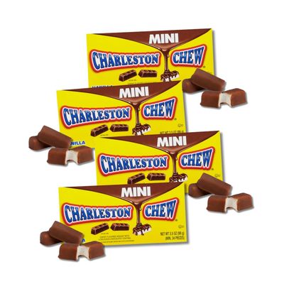 Classic Candy - Movie Theater Box Gift Packs by Lyzas Sweets Treats Pack of 4, Mini Charleston Chew
