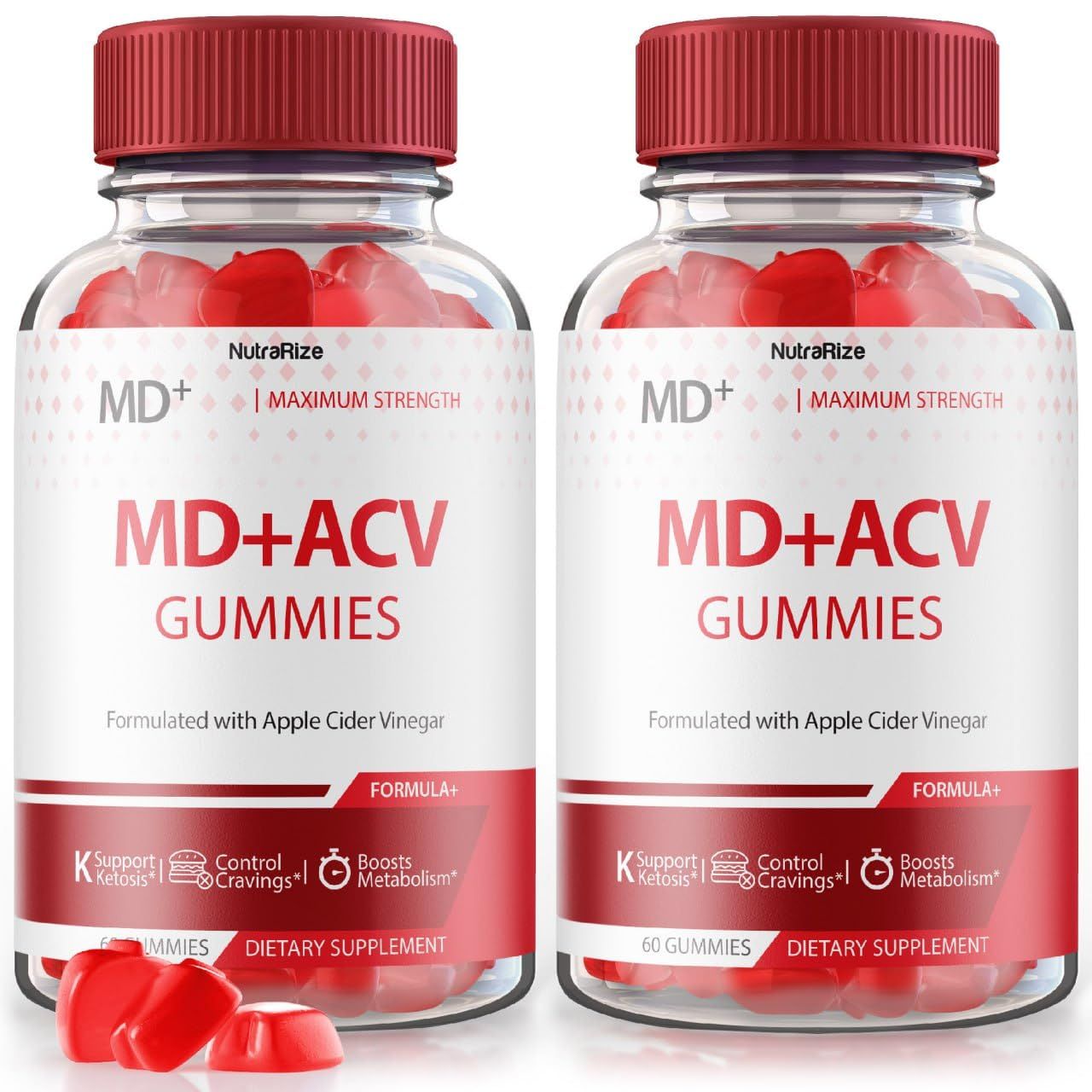 NutraRize Pack of 2 MD ACV Gummies for Advanced Weight Loss, Maximum Strength Supplement, MD Apple Cider Vinegar Reviews 120 Gummies