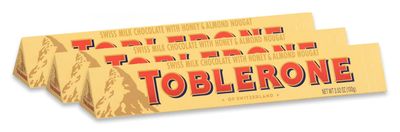 Toblerone Milk Chocolate Bar 3.52 oz each 3 Items Per Order