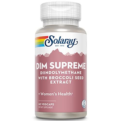 SOLARAY DIM Supreme - DIM Supplement 100mg - Diindolylmethane DIM Complex with Broccoli Seed Extract and Bioflavonoids - Womens Health and Balance Support - 60-Day Guarantee - 60 Servings, 60 VegCaps