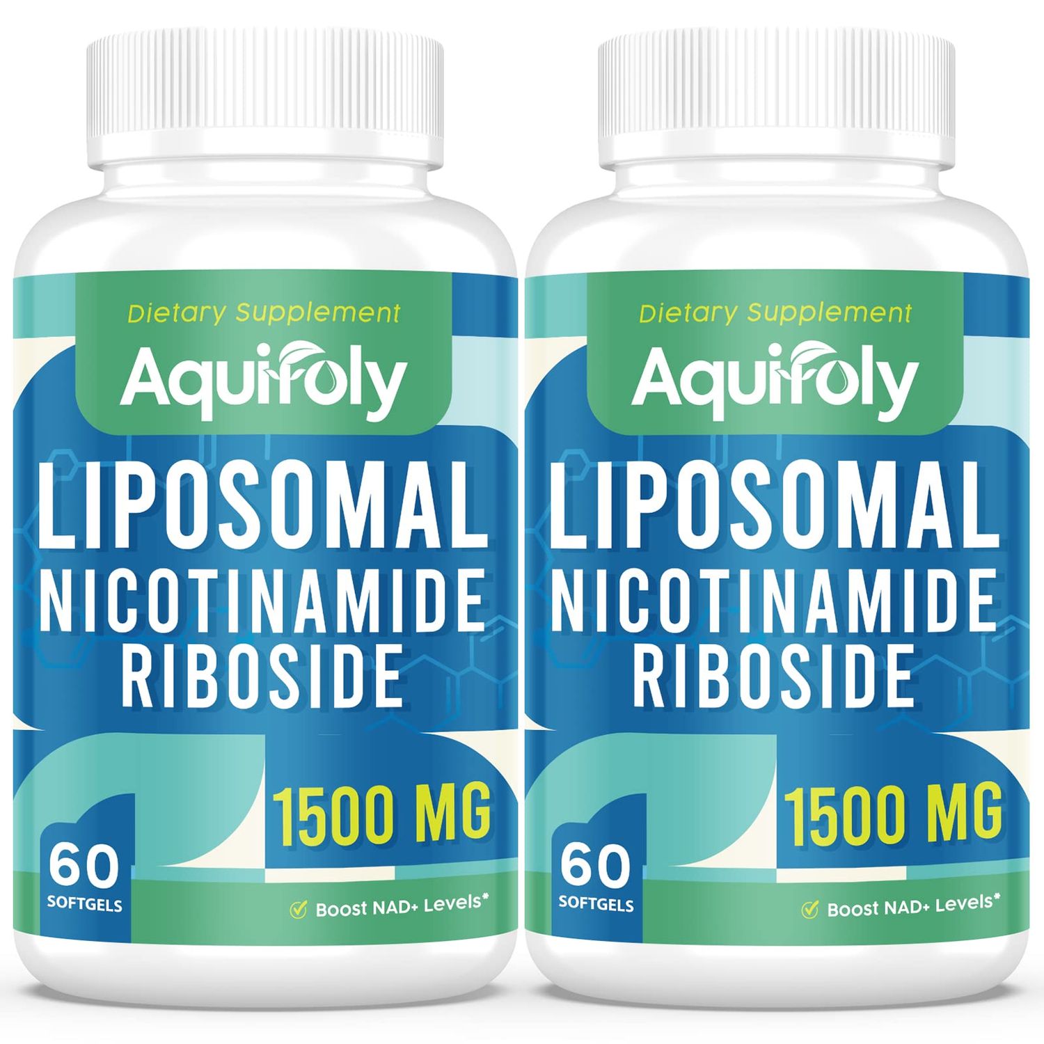 Aquifoly Liposomal Nicotinamide Riboside Supplement 2000 mg with TMG and Pterostilbene for Maximum Absorption, Superior to NAD, Boosting NAD, Cellular Energy, and Age Defense, 120 Softgels