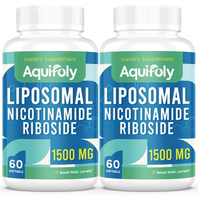 Aquifoly Liposomal Nicotinamide Riboside Supplement 2000 mg with TMG and Pterostilbene for Maximum Absorption, Superior to NAD, Boosting NAD, Cellular Energy, and Age Defense, 120 Softgels