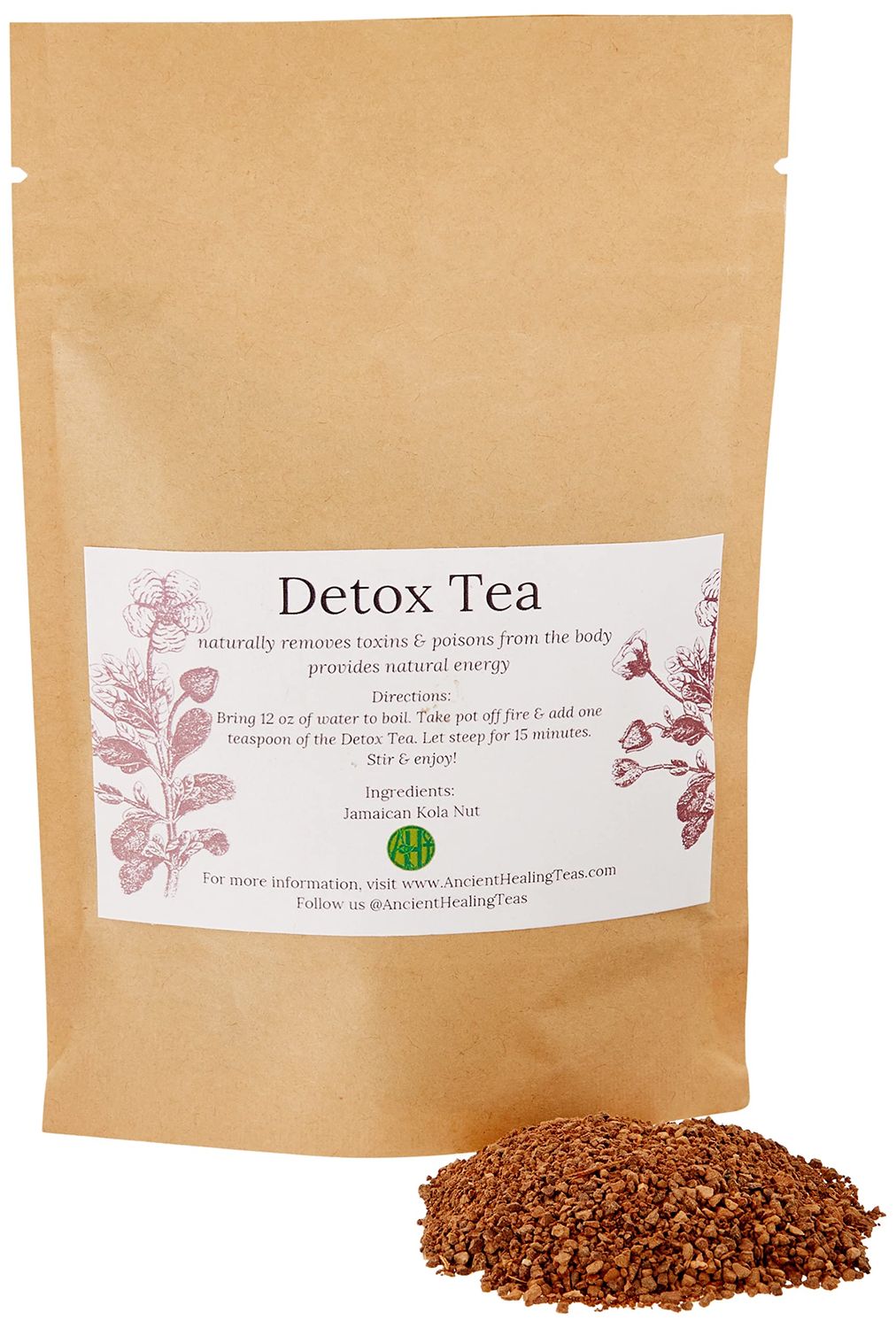 Ancient Healing Teas Detox Tea Loose Leaf Tea for Cleansing Detoxing Purges the Body of Poisons Jamaican Kola Nut 1 oz. 1 ct.