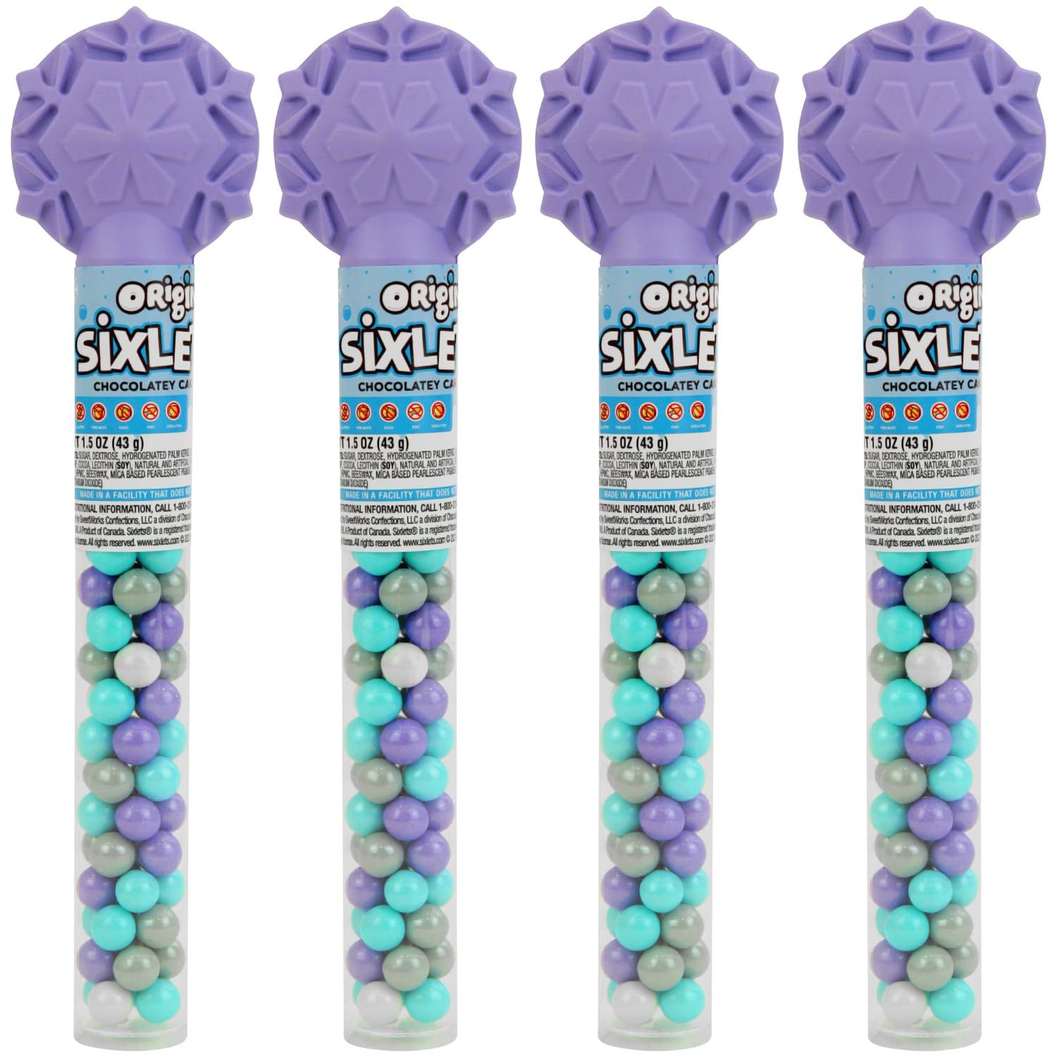 Easter Chocolate Candies In Cane, SixletsCandy Bulk, Ideal Easter Basket Candy for Kids and Adults to Enjoy, Great for Holiday Parties, Candy Buffets, Gift Bags and Seasonal Snacking 4 Canes