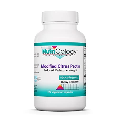 NutriCology Modified Citrus Pectin Supplement for Gut Support - Modified Citrus Pectin Capsules for Men Women, Hypoallergenic, Gluten Free, Reduced Molecular Weight - 120 Vegetarian Capsules