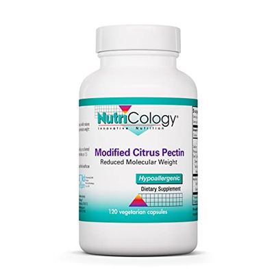 NutriCology Modified Citrus Pectin Supplement for Gut Support - Modified Citrus Pectin Capsules for Men Women, Hypoallergenic, Gluten Free, Reduced Molecular Weight - 120 Vegetarian Capsules