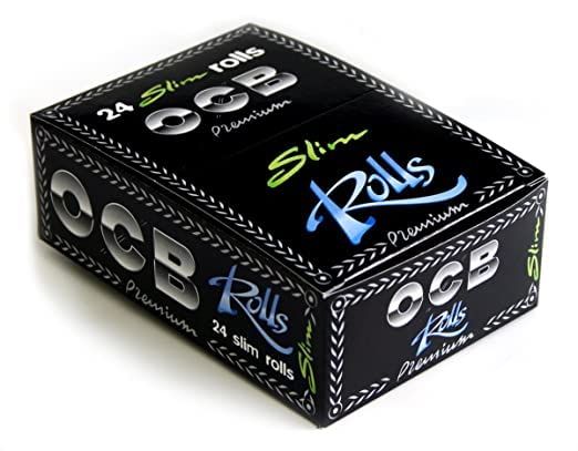 OCB Premium Rolls Slim Long Paper Rolling Paper, Black, 15 x 15 x 5 cm