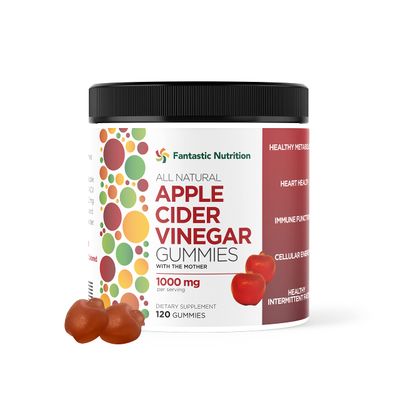 Fantastic Nutrition Apple Cider Vinegar Gummies - Immune Support Supplements - Immunity Vitamins - Apple Cider Gummies with The Mother - B Vitamins - Antioxidants Gluten Free - Vegan