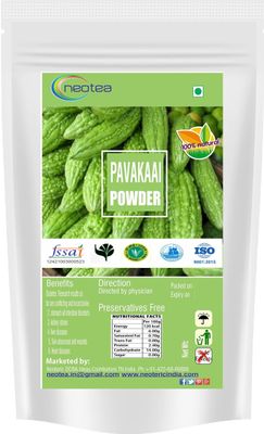 Neotea Momordica Charantia Bitter Gourd Powder Pavakkai 300 GM Healthy Digestion Bitter Melon Fruit Herbal Supplement