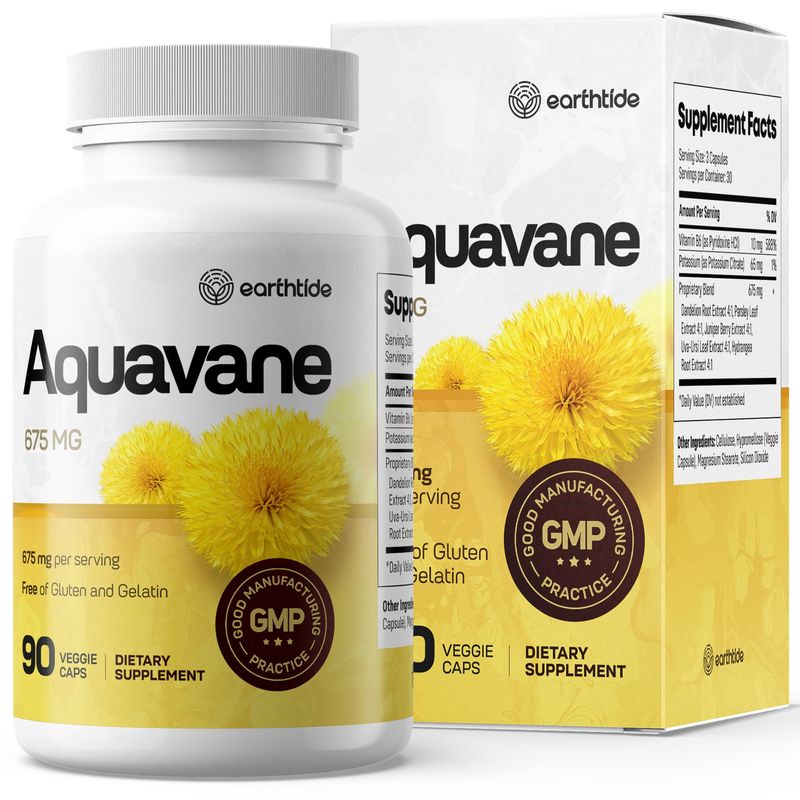 Aquavane Natural Diuretic Relief for Swollen Feet, Ankles, Legs - Potent Herbal Water Pills for Water Retention, Swell No More with Powerful Extracts, Ideal for Reducing Leg Foot Swelling