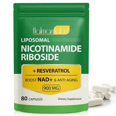 NAD Supplement - Liposomal Nicotinamide Riboside 900mg, Resveratrol, Quercetin - High Purity NAD Supplement for Energy, Support Cellular Health, Stamina Healthy Aging - Ultra Strength 80 Capsules