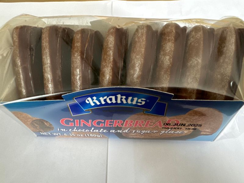 KRAKUS GINGERBREAD HEART IN CHOCOLATE 6.35 oz 180 G 2 pack Product of Poland