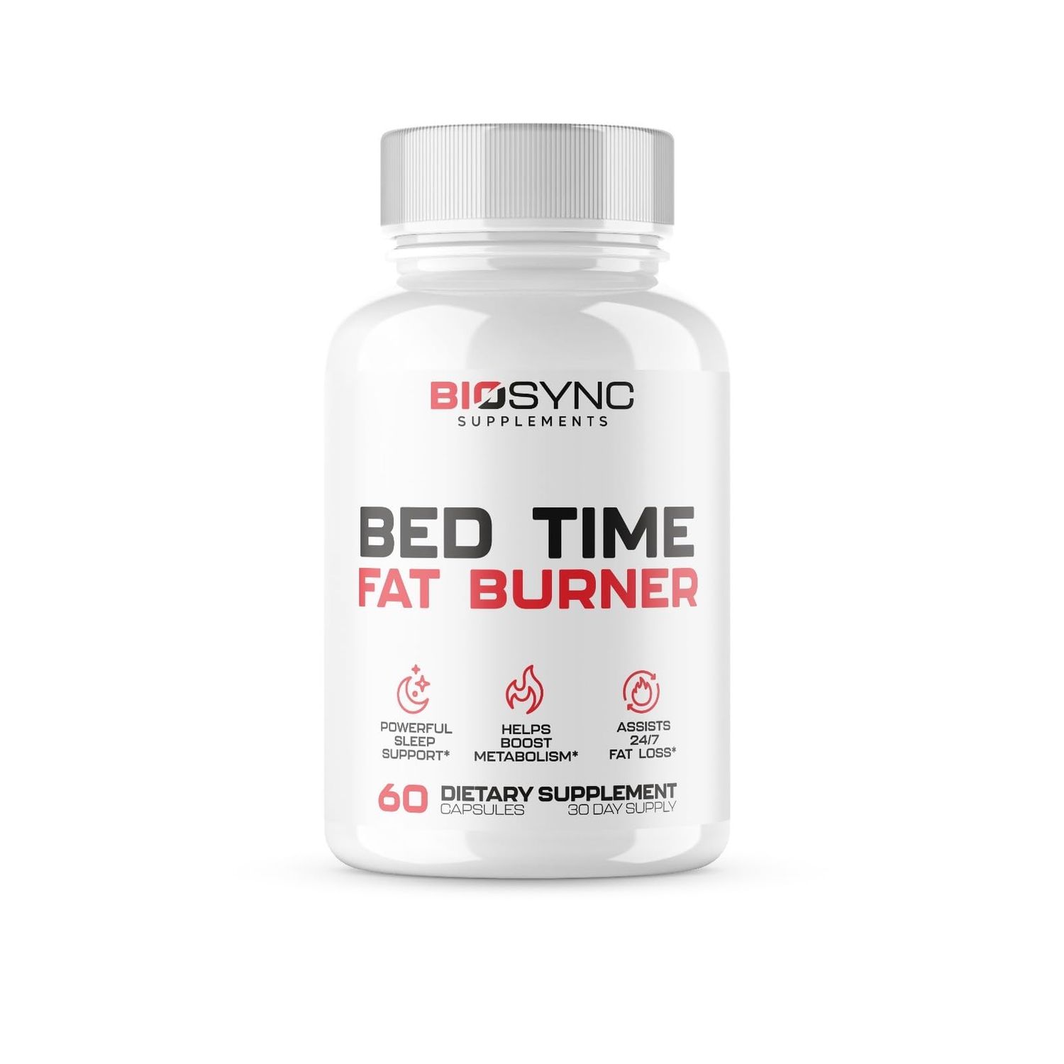 BioSync Night Time Fat Burner Weight Loss Pills for Women Sleep Aid Appetite Suppressant, Shred Calories Powerful Sleep Mood Support Extra Strength Weight Loss Diet Pills - 60 Capsules
