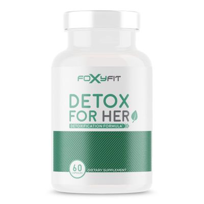 FoxyFit Detox for Her 30 Day Detox Cleanse Formula That Supports Healthy Digestion Function, Promotes Detoxification, Balances from Within