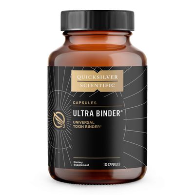 Quicksilver Scientific Ultra Binder - Multi Toxin Binder with Bentonite Clay Powder, Zeolite Detox Charcoal - Supplement for Gut Support The Bodys Toxin Removal Process 120 Capsules