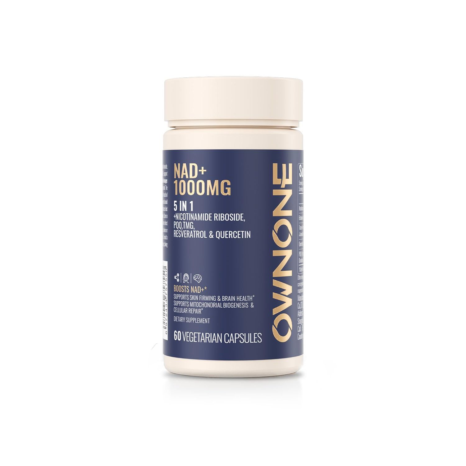 OWNONE NAD Supplement with Nicotinamide Riboside, Resveratrol, Ouercetin etc, NR Supplement for Healthy Aging, Cellular Energy Production and Metabolism, 30 Days Supply of Vegetarian NAD Capsule