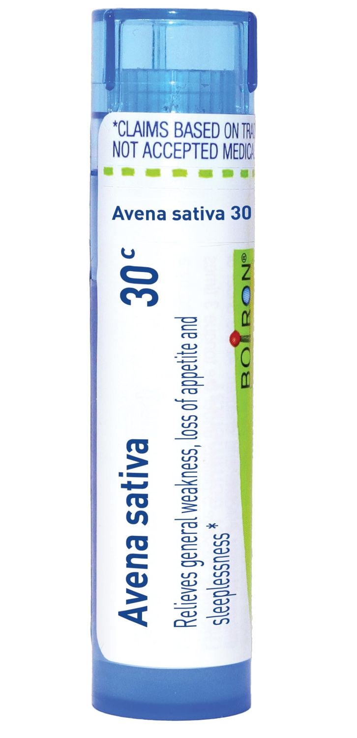 Boiron Avena Sativa 30C for General Weakness, Loss of Appetite Sleeplessness - 80 Pellets