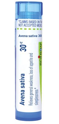 Boiron Avena Sativa 30C for General Weakness, Loss of Appetite Sleeplessness - 80 Pellets