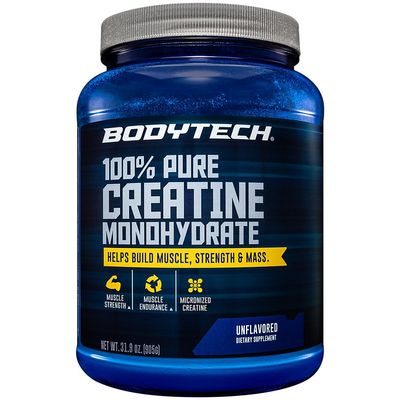 BodyTech 100 Pure Creatine Monohydrate Powder - Enhanced Muscle Strength, Performance, and Recovery - Supports Increased Exercise Capacity and Overall Fitness 31.9 oz 181 Servings
