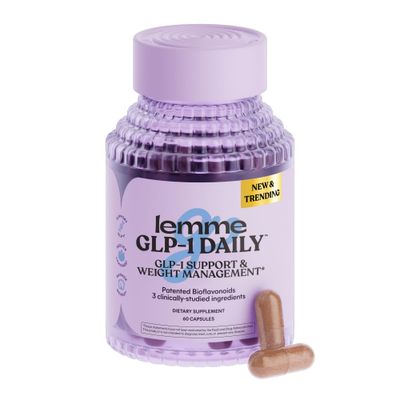 Lemme GLP-1 Daily, Reduce Hunger Cravings, Boost GLP-1 Production, Support Fat Loss and Weight Management with Clinically Studied Ingredients, 1 Month Supply 60 Capsules