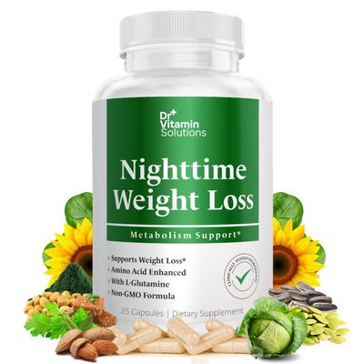 DR. Vitamin Nighttime Fat Burner Supplements - Appetite Suppressants for Weight Loss - Night-Time Fat Burner for Women and Men Supporting Sleep Relaxation - Metabolism Booster Weight Loss Pills - 35