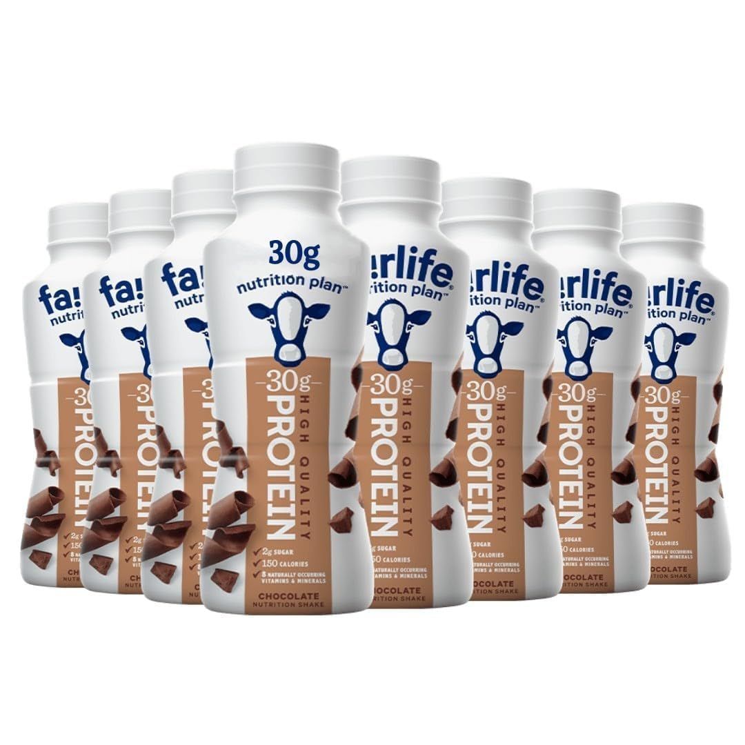 FairIife Nutrition Plan - Chocolate High Protein Shake - 30g protein 8 Pack