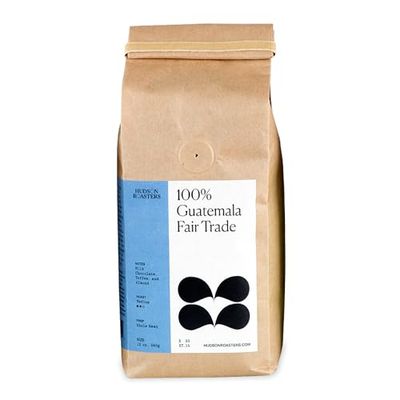 Hudson Roasters Guatemala Premium Whole Bean Coffee, Fair Trade, Guatemala Coffee, Infused with Notes of Milk Chocolate, Toffee, Almond, Medium Roast, 12 Ounces