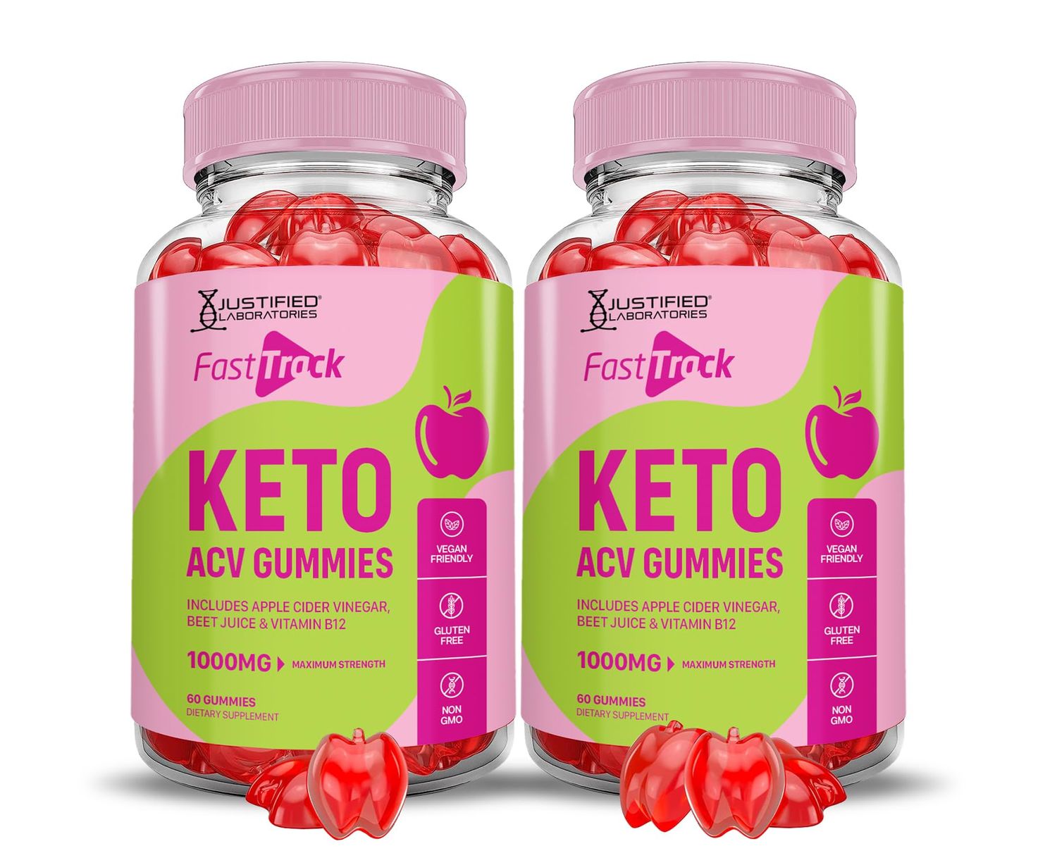 2 Pack Fast Track Keto ACV Gummies Advanced Formula 1000MG Fasttrack Keto Gummies Apple Cider Vinegar Formulated with Pomegranate Beet Juice Powder B12 Vegan Non GMO 120 Gummys