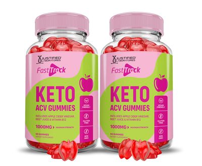 2 Pack Fast Track Keto ACV Gummies Advanced Formula 1000MG Fasttrack Keto Gummies Apple Cider Vinegar Formulated with Pomegranate Beet Juice Powder B12 Vegan Non GMO 120 Gummys