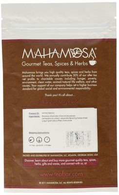 Mahamosa Tiramisu Rooibos Tea 2 oz, Loose Rooibos Herbal Tea Blend with chocolate, coffee, caramel, yogurt dessert tea