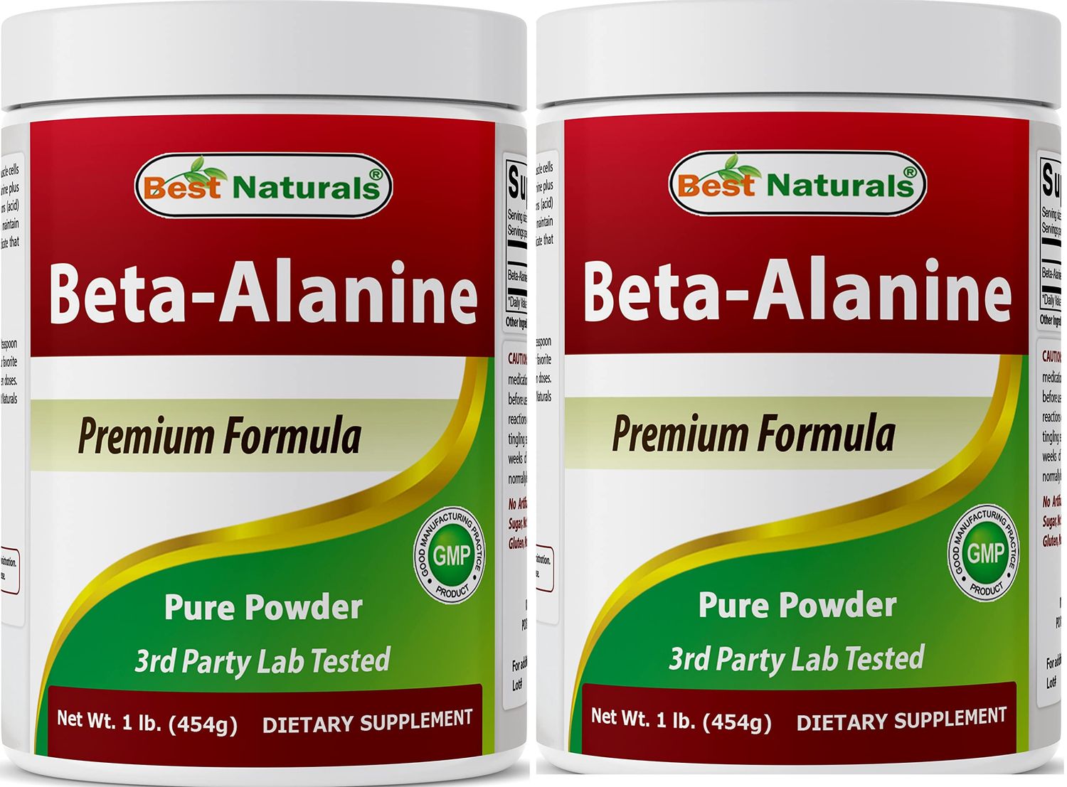 Best Naturals Beta Alanine Pure Powder 1 Pound 1 LB Pack of 2