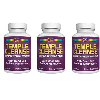 7 Lights Temple Cleanse3-Pack Special, Magnesium, Oxygen-Based Colon Cleanse Detox, Relieves Occasional Constipation with No Gas or Bloating, Body Detox and Cleanse for Women Men